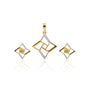0.31 Ct. 18KT Yellow Gold Natural Diamond Pendant And Earrings Set for Gifting