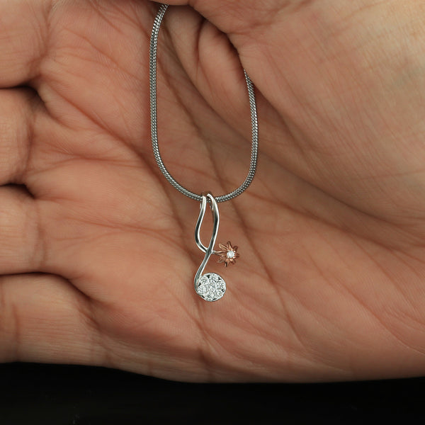 0.16 Ct IGI Certified Natural Diamond Necklace Pendant in 18K Gold