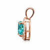 5.10 Ct Certified Cushion Blue Moissanite Pendant in Gold Vermeil Birthday Gift