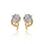 0.44 Ct. Natural Diamond Stud Earrings in 18K Yellow Gold IGI Certified
