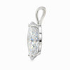 5 ct DEW Marquise Moissanite Pendant in Gold Vermeil Certified Gift for Birthday