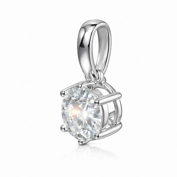 2.60 Ct Certified Moissanite Pendant Birthday Gift for Her 18K Gold Plated