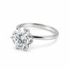 8.3ct DEW White Moissanite Round Solitaire Ring