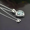 4.85 ct DEW Blue Moissanite Pendant in Gold Vermeil Certified for Holiday Jewelry
