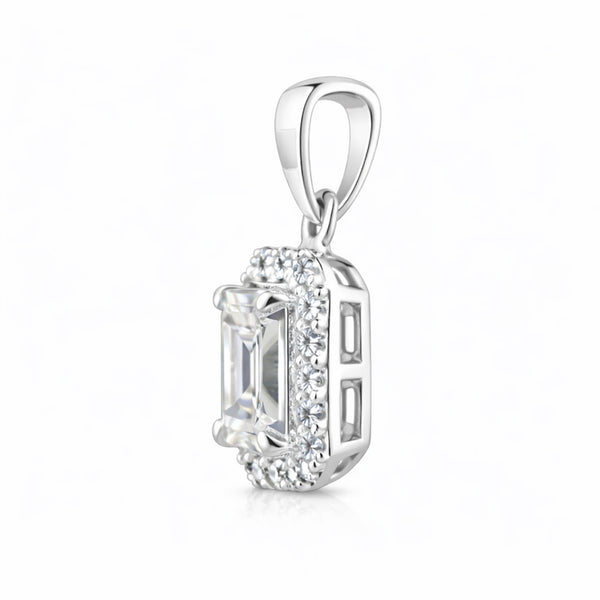 3.50 ct DEW Certified Moissanite Pendant for Wedding or Holiday Gift 18K Gold Plated Ve 18K Gold Plated