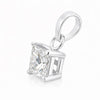4.00 ct DEW Princess Cut Certified Moissanite Pendant Gold Vermeil Holiday Jewelry