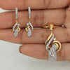 18KT 1.26 Ct Natural Diamond Pendant And Earrings Set, IGI Certified Jewelry