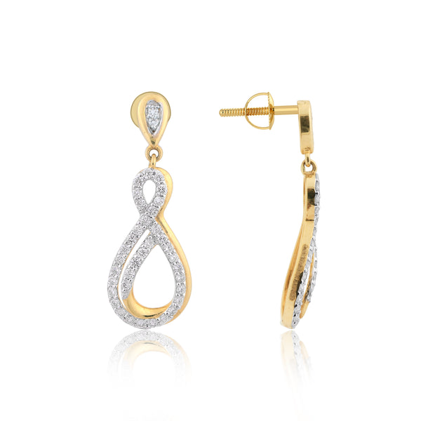 0.70 Ct. IGI Certified  18K Solid Gold Natural Diamond Earrings for Women