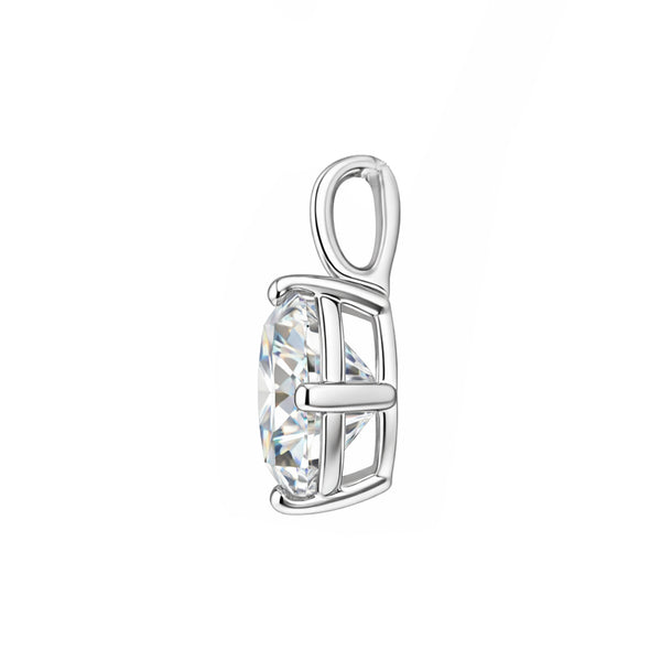 4.20 Ct Certified Moissanite Pendant in Gold Vermeil Ideal Christmas Gift