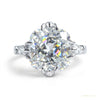 3.00 ct DEW Certified White Moissanite Solitaire Ring – Elegant Jewelry in 18K Gold Pla 18K Gold Plated – white background main image