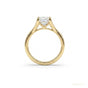 3.08 ct DEW Emerald Cut Moissanite Ring Gift for Her Wedding or Birthday 18K Gold Plate 18K Gold Plated