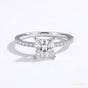 3.10 ct DEW Certified Princess Cut White Solitaire Moissanite Ring 18K Gold Plated Verm 18K Gold Plated