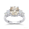 3.18 ct DEW Off White Moissanite Ring Gift for Women – Christmas Sale 18K Gold Plated V 18K Gold Plated – white background main image