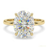 3.20 ct DEW Oval Cut Off White Moissanite Ring Certified Fine Jewelry 18K Gold Plated V 18K Gold Plated – white background main image