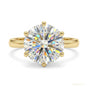3.25 ct DEW Portuguese Cut White Moissanite Solitaire Ring – Xmas Gift 18K Gold Plated 18K Gold Plated