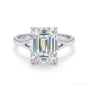 3.25 ct DEW Round Off White Moissanite Solitaire Ring in – Elegant Gift 18K Gold Plated