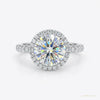 3.25 ct DEW Round Off White Moissanite Solitaire Ring in – Gift Pick 18K Gold Plated Ve 18K Gold Plated – white background main image