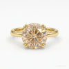 3.45 ct DEW Champagne Treated Moissanite Solitaire Ring in Certified 18K Gold Plated Ve 18K Gold Plated – white background main image