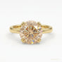 3.45 ct DEW Champagne Treated Moissanite Solitaire Ring in Certified 18K Gold Plated Ve 18K Gold Plated