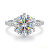 3.5 ct DEW Certified White Round Cut Moissanite Solitaire Ring Romantic Gift 18K Gold P 18K Gold Plated – white background main image