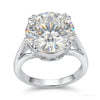 3.50 ct DEW Certified Round Cut White Moissanite Solitaire Ring In 18K Gold Plated Verm 18K Gold Plated – white background main image