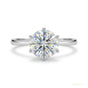 3.50 ct DEW Certified White Round Cut Moissanite Solitaire Ring 18K Gold Plated