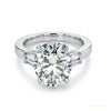 3.50 ct DEW Round Moissanite Solitaire Ring Bridal Wedding Gift for Women 18K Gold Plat 18K Gold Plated – white background main image