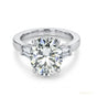 3.50 ct DEW Round Moissanite Solitaire Ring Bridal Wedding Gift for Women 18K Gold Plat 18K Gold Plated