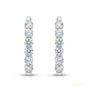 1.00Ct Round Natural GH/SI Diamond Huggie Hoop Women's Earrings 14k White Gold
