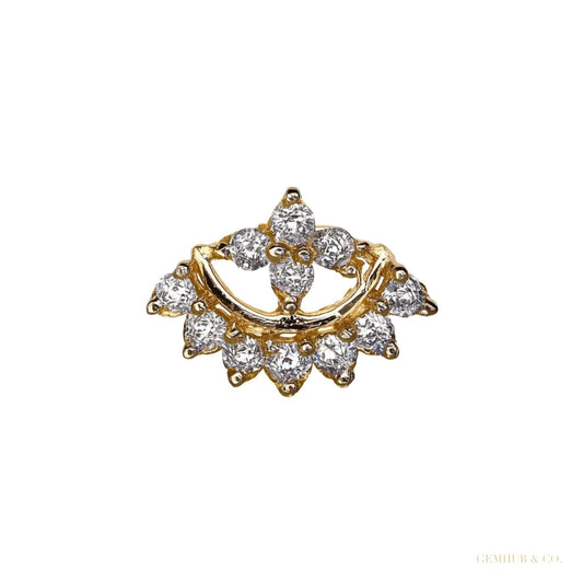 Fancy Women's proposal Gift Stud Natural Diamond Earrings 14k Gold GH SI Round – white background main image