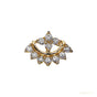 Fancy Women's proposal Gift Stud Natural Diamond Earrings 14k Gold GH SI Round