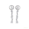 Certified Natural Diamond Tiny Drop Dangle Earrings For Women 14k Gold Pear Cut – white background main image