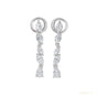 Certified Natural Diamond Tiny Drop Dangle Earrings For Women 14k Gold Pear Cut