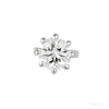 Round Cut Natural Diamond Women's 6 Prong Set Stud Earrings 14k White Gold – white background main image