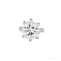 Round Cut Natural Diamond Women's 6 Prong Set Stud Earrings 14k White Gold