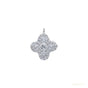 Round Natural GH/SI Diamond Clover Stud Daily Wear Earring 14k White Gold