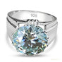 3.65ct Certified VS1 White Moissanite Solitaire Ring For Women 18K Gold Plated Verm 18K Gold Plated
