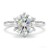3.70 ct DEW Certified White Moissanite Statement Ring – Christmas Deal 18K Gold Plated 18K Gold Plated – white background main image