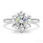 3.70 ct DEW Certified White Moissanite Statement Ring – Christmas Deal 18K Gold Plated 18K Gold Plated