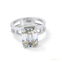 3.80 ct DEW Off White Moissanite Solitaire Ring – Wedding Gift Idea 18K Gold Plated Ver 18K Gold Plated