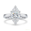 3 ct DEW Certified Marquise Cut White Moissanite Solitaire Ring For Daughter 18K Gold P 18K Gold Plated – white background main image