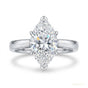 3 ct DEW Certified Marquise Cut White Moissanite Solitaire Ring For Daughter 18K Gold P 18K Gold Plated