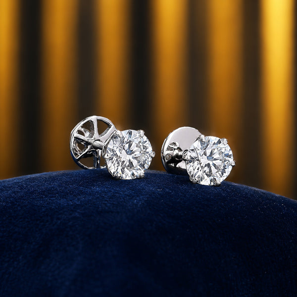 Lab Grown Diamond Pear Stud Earrings — Solid 14K / 18K Gold, IGI Certified