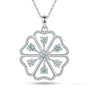 3.5 ct DEW Certified Round Cut Moissanite Solitaire Pendant In Gold Vermeil