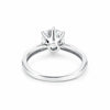 3.20 ct DEW Certified Round Cut White Moissanite Solitaire Ring 18K Gold Plated