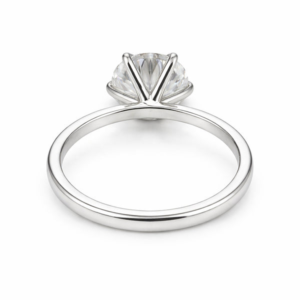 2.85 ct DEW Certified White Moissanite Solitaire Ring in – Gift for Wife 18K Gold Plate 18K Gold Plated
