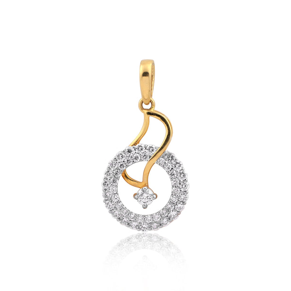 18k Gold Natural Diamond Pendant Set 1.50 ct Round Cut  IGI Certified Jewelry