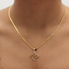0.31 Ct. 18KT Yellow Gold Natural Diamond Pendant And Earrings Set for Gifting