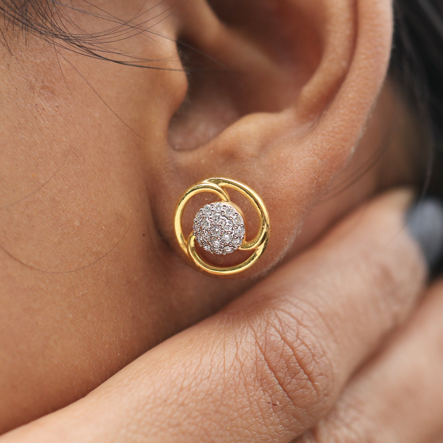 0.40 Ct IGI Certified . Natural Diamond 18KT Gold Stud Earrings gifts for wife