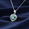 4.85 ct DEW Blue Moissanite Pendant in Gold Vermeil Certified for Holiday Jewelry